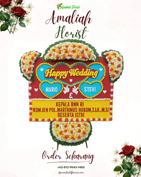 Papan Bunga Pernikahan Bamgi